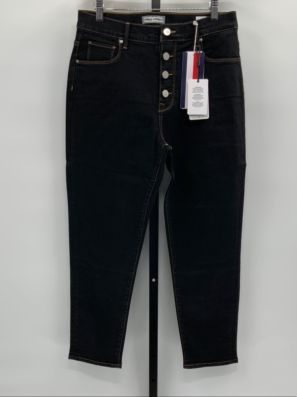 Tommy Hilfiger High-Rise Black Button-Fly Jeans